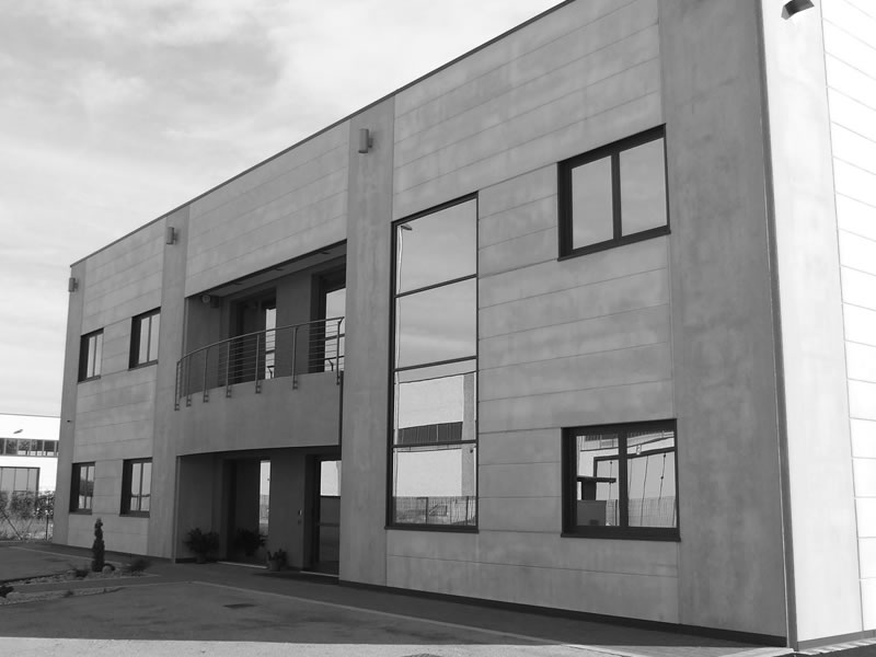azienda ingresso sede foto in bianco e nero