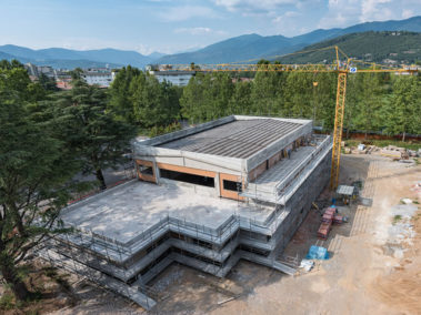 esterno cantiere Università Cattolica di Brescia