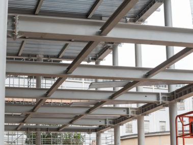 struttura del piano rialzato nel cantiere realizzato dalla ditta deldossi