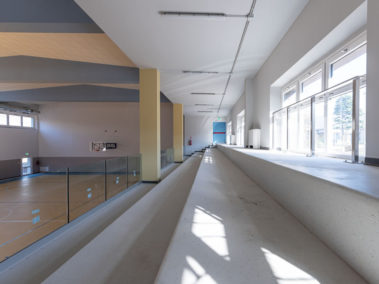 gradinate impianto sportivo presente all'Università Cattolica di Brescia